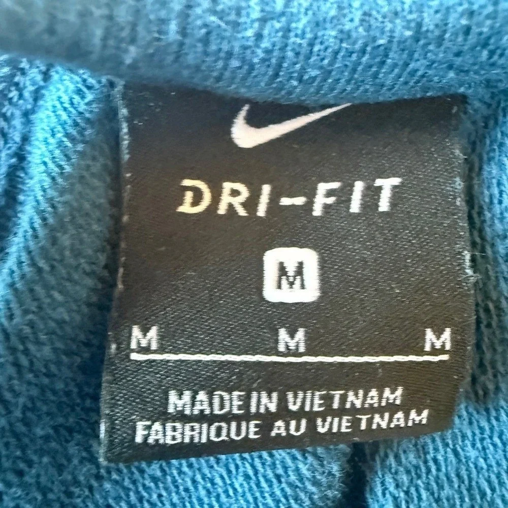 Nike Dri Fit Yoga Wrap Front Open Back Pullover Teal Blue Size M‎